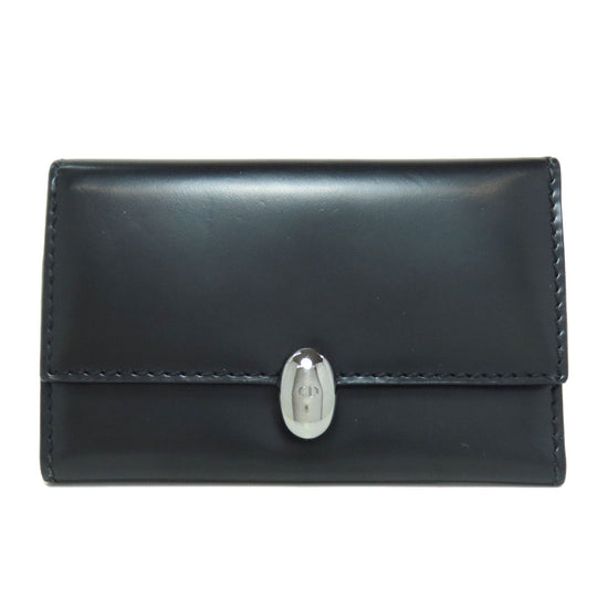 Christian Dior Key case Key holder  leather black logo Women Used Authentic