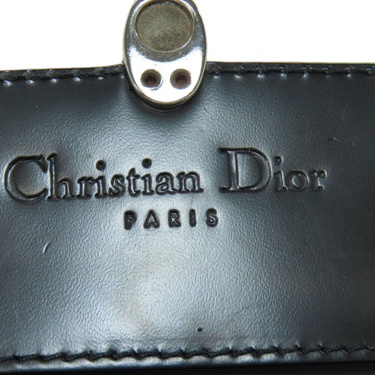 Christian Dior Key case Key holder  leather black logo Women Used Authentic