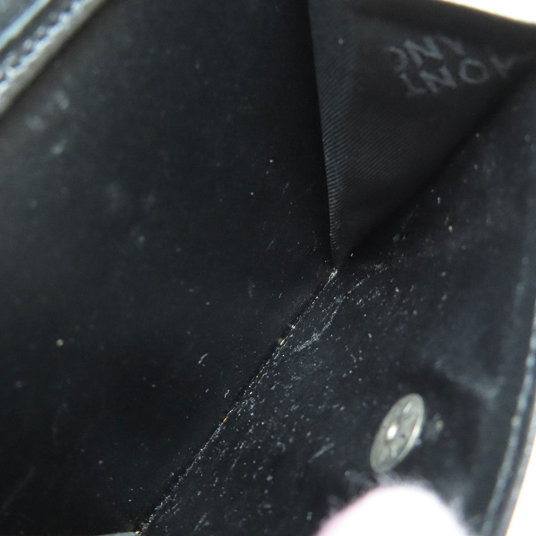 MONTBLANC Bifold Wallet leather black logo Women Used Authentic