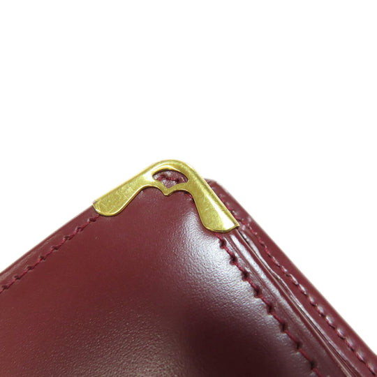 CARTIER Bifold Wallet leather Red Must Line