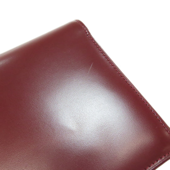 CARTIER Bifold Wallet leather Red Must Line