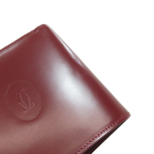 CARTIER Bifold Wallet leather Red Must Line