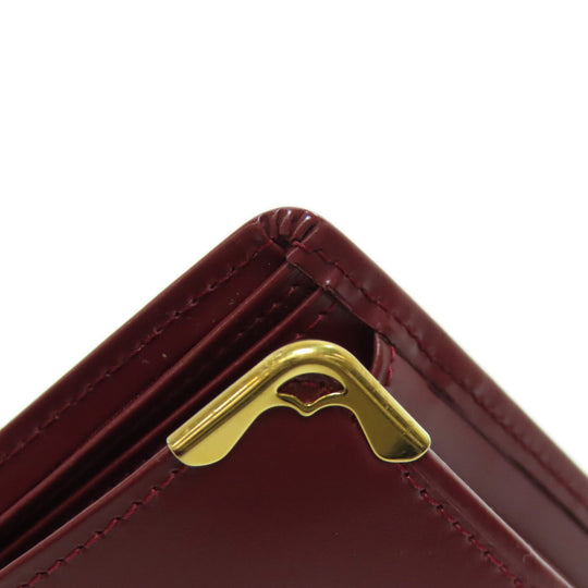 CARTIER Bifold Wallet leather Red Must Line