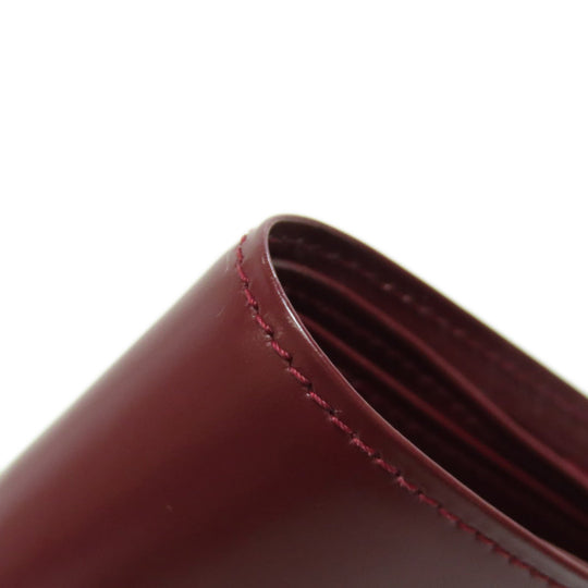 CARTIER Bifold Wallet leather Red Must Line