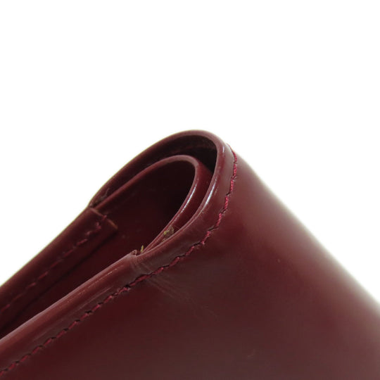 CARTIER Bifold Wallet leather Red Must Line