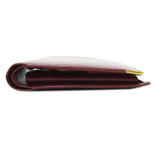 CARTIER Bifold Wallet leather Red Must Line