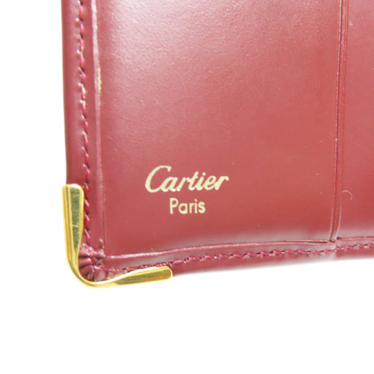 CARTIER Bifold Wallet leather Red Must Line