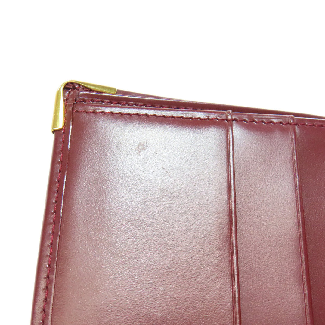 CARTIER Bifold Wallet leather Red Must Line