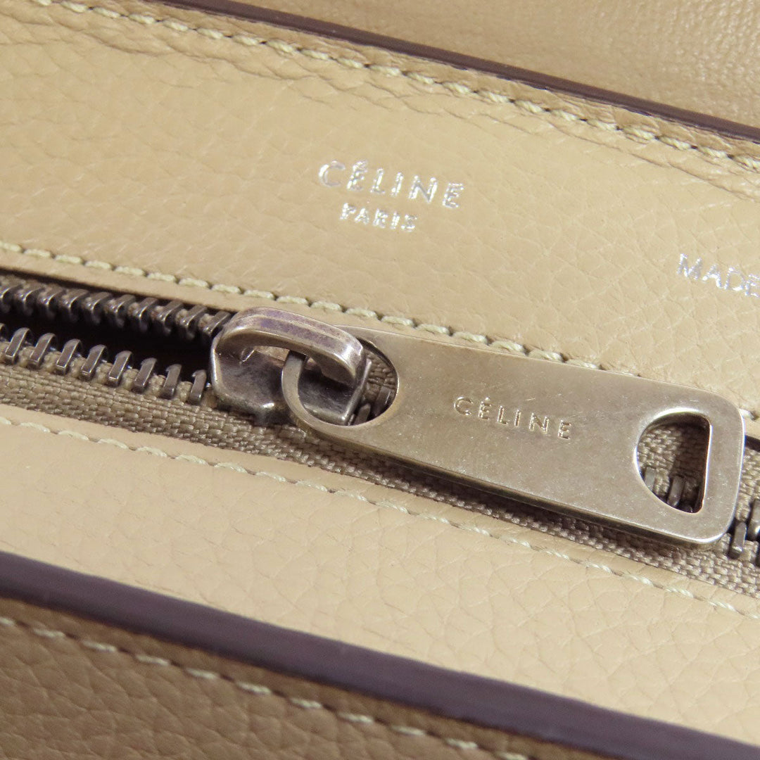 CELINE Handbag leather beige Trapeze 2WAY