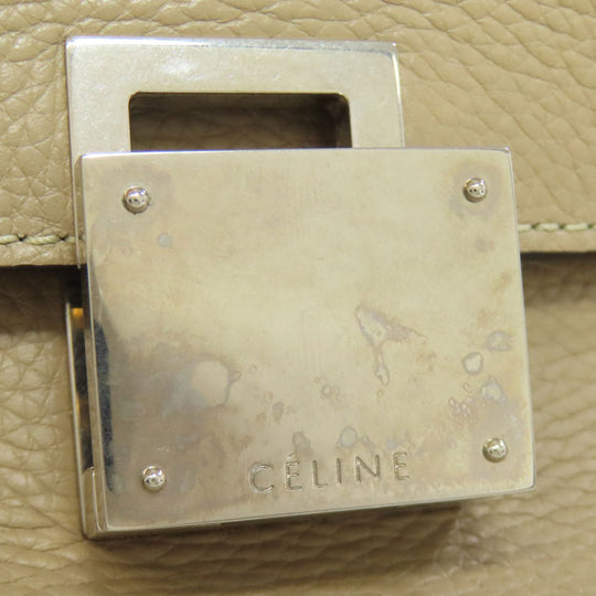 CELINE Handbag leather beige Trapeze 2WAY