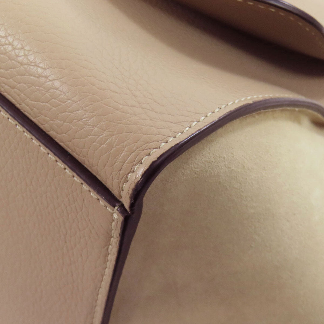 CELINE Handbag leather beige Trapeze 2WAY