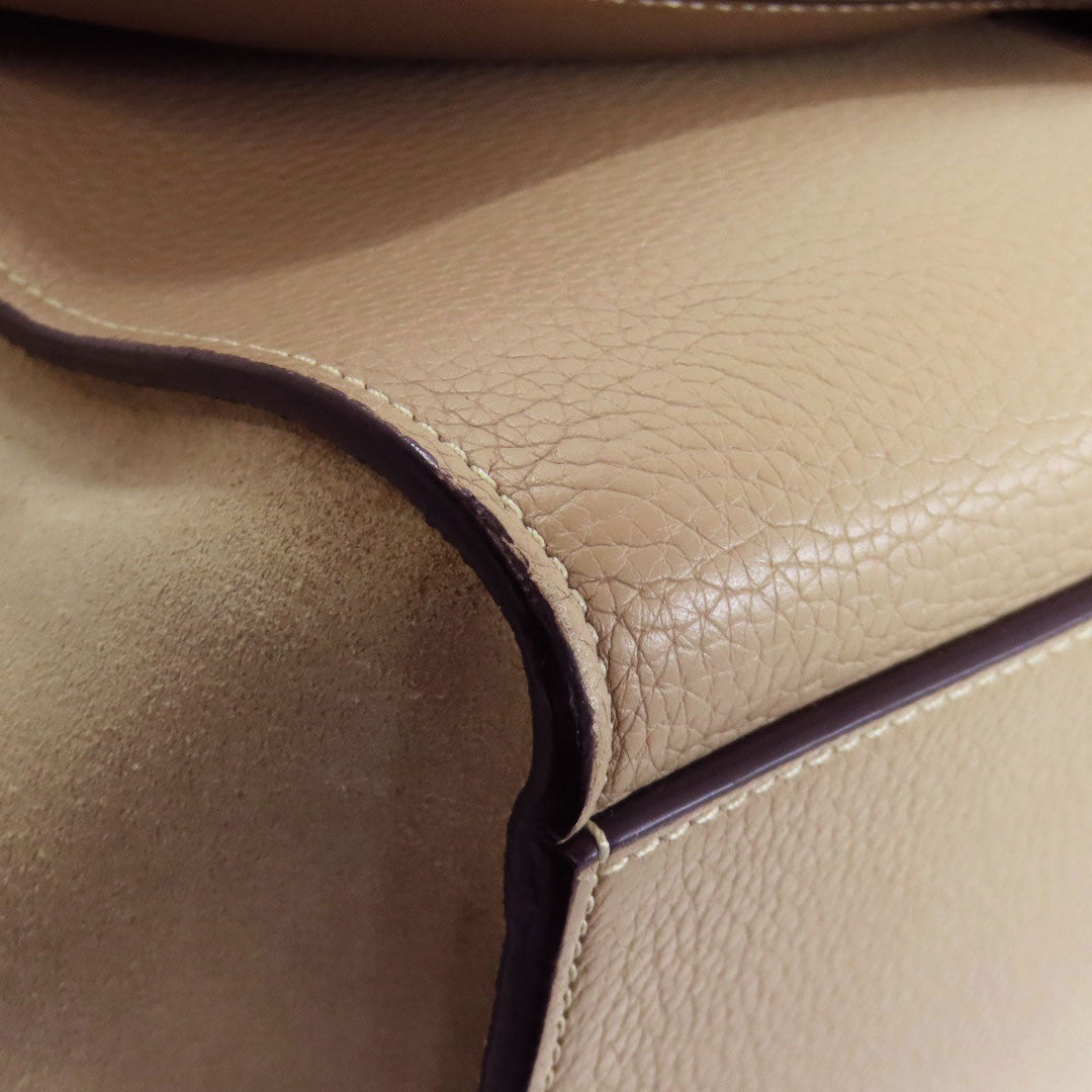 CELINE Handbag leather beige Trapeze 2WAY