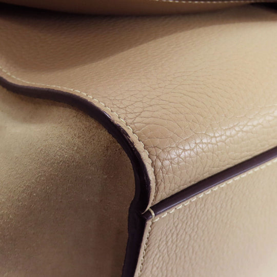 CELINE Handbag leather beige Trapeze 2WAY