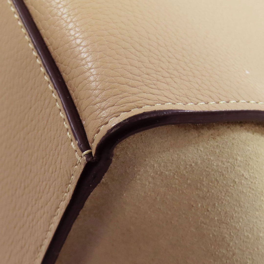 CELINE Handbag leather beige Trapeze 2WAY