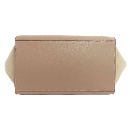 CELINE Handbag leather beige Trapeze 2WAY