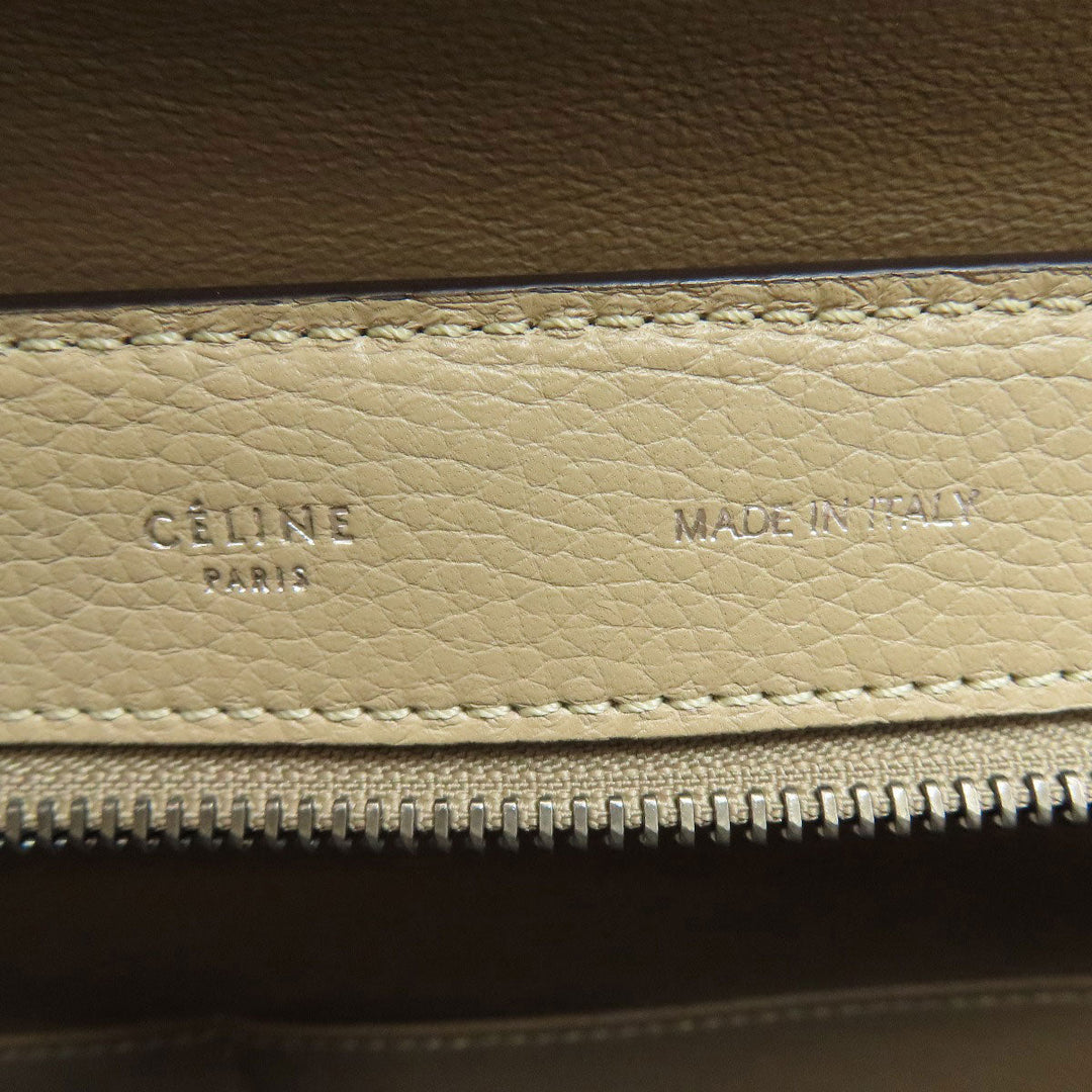 CELINE Handbag leather beige Trapeze 2WAY