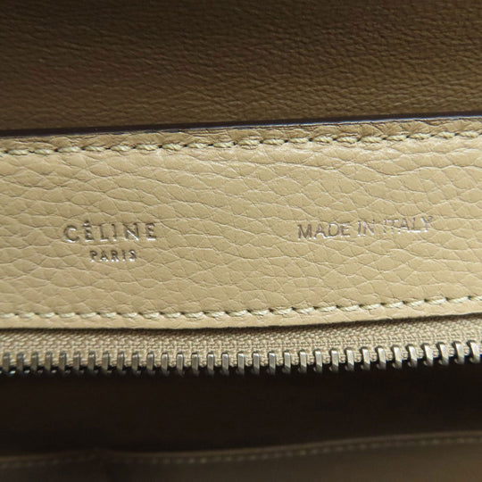 CELINE Handbag leather beige Trapeze 2WAY