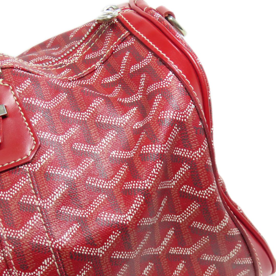 GOYARD Boston Duffel bag Coated canvas Red Croix Jules 40 Women Used Authentic