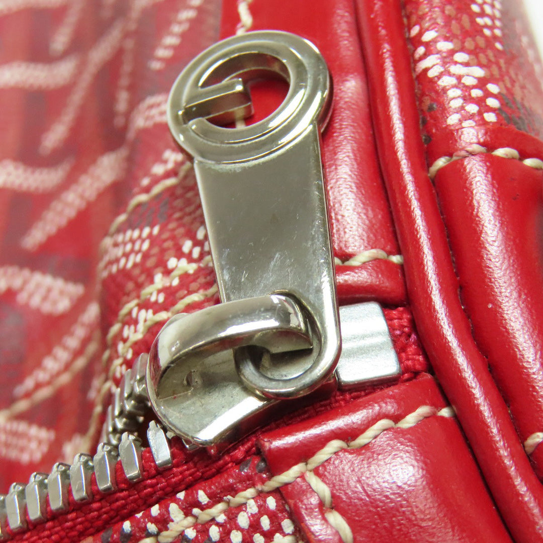GOYARD Boston Duffel bag Coated canvas Red Croix Jules 40 Women Used Authentic