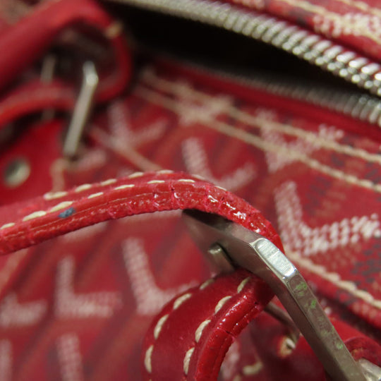 GOYARD Boston Duffel bag Coated canvas Red Croix Jules 40 Women Used Authentic