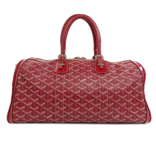 GOYARD Boston Duffel bag Coated canvas Red Croix Jules 40 Women Used Authentic
