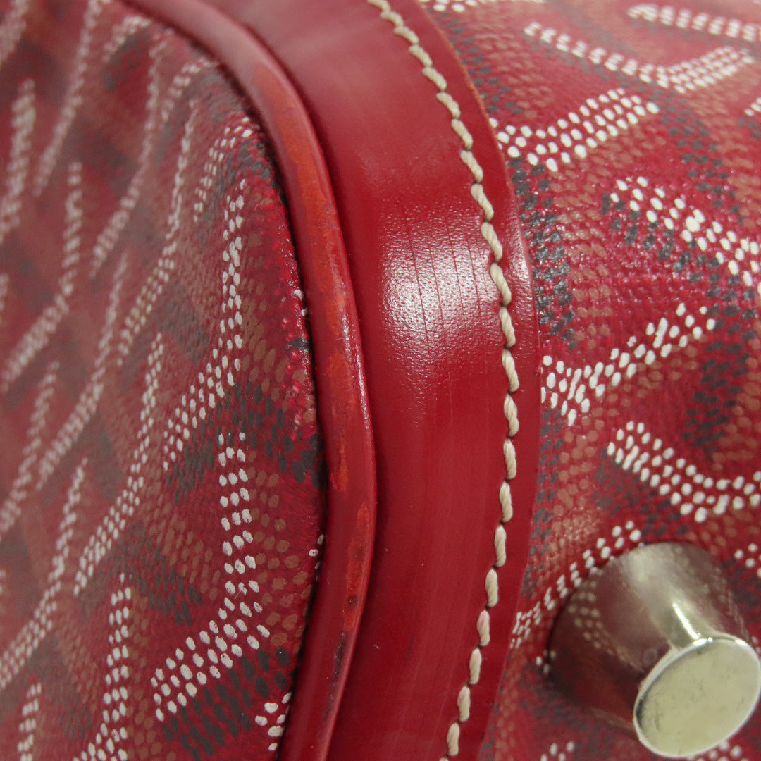 GOYARD Boston Duffel bag Coated canvas Red Croix Jules 40 Women Used Authentic