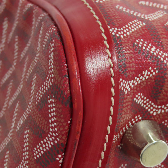 GOYARD Boston Duffel bag Coated canvas Red Croix Jules 40 Women Used Authentic