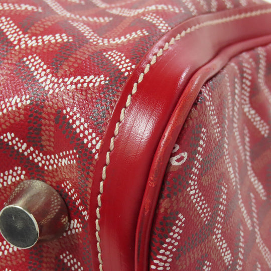 GOYARD Boston Duffel bag Coated canvas Red Croix Jules 40 Women Used Authentic