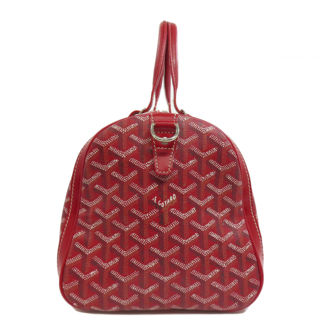 GOYARD Boston Duffel bag Coated canvas Red Croix Jules 40 Women Used Authentic