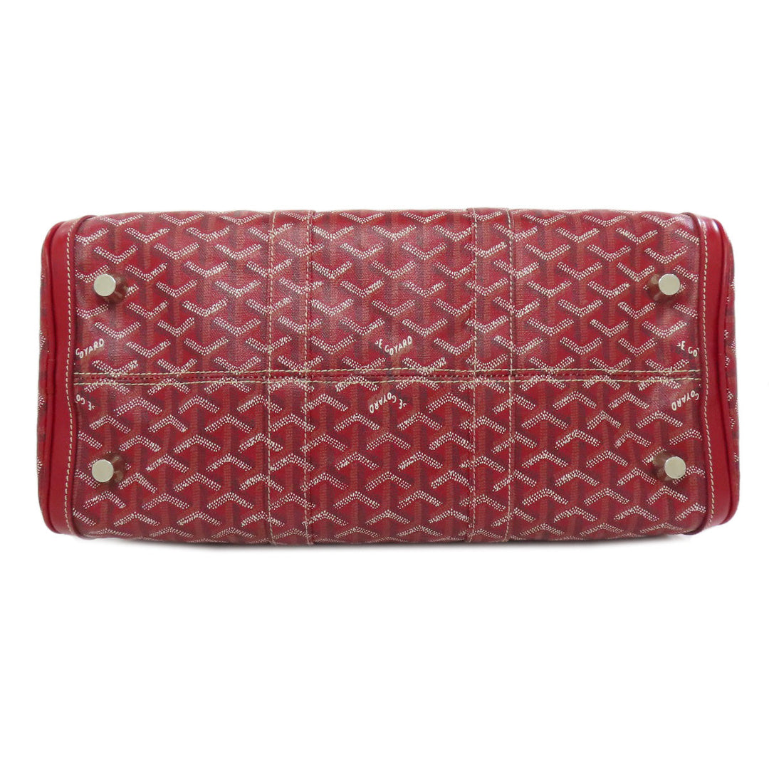 GOYARD Boston Duffel bag Coated canvas Red Croix Jules 40 Women Used Authentic