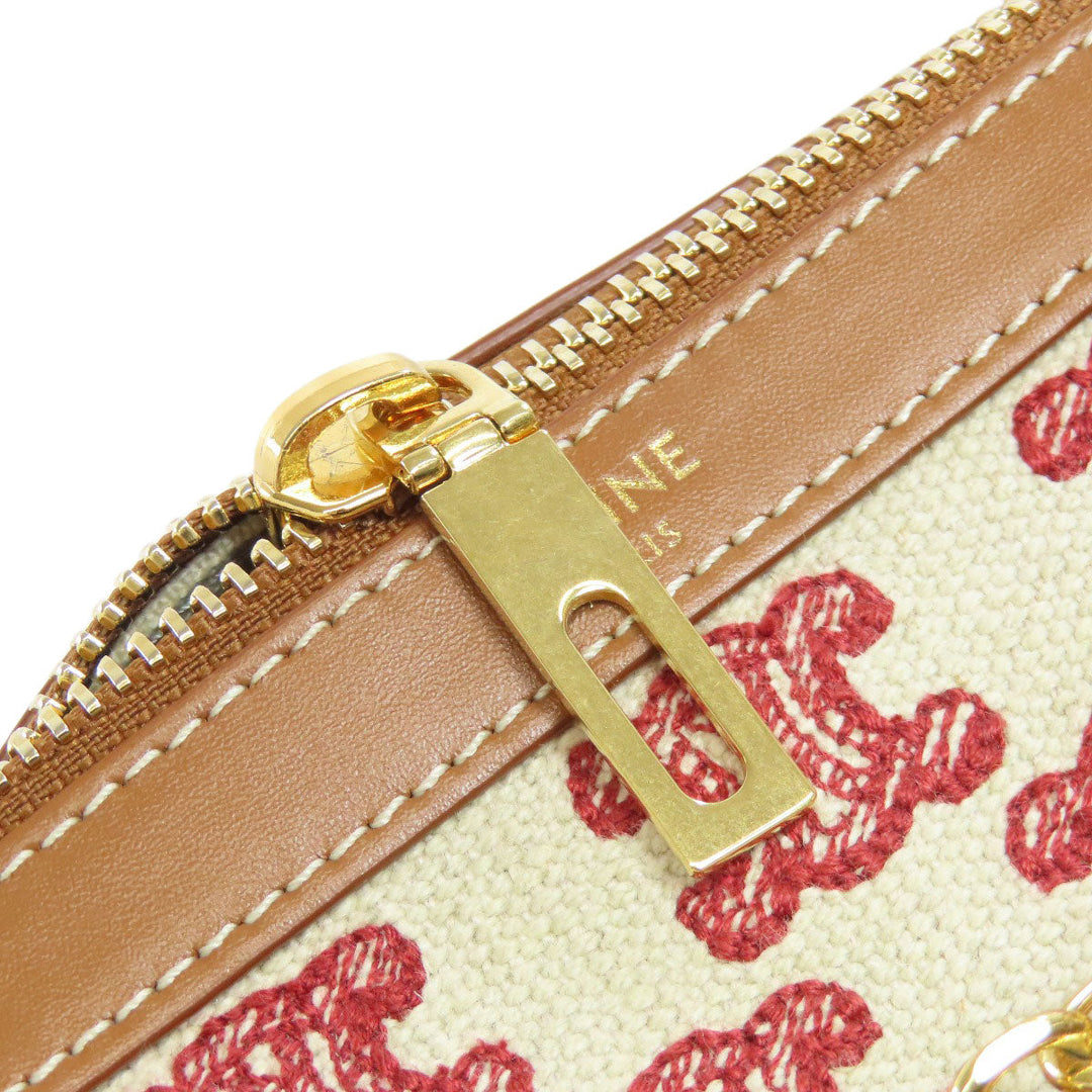 CELINE Boston Duffel bag canvas Brown Triomphe 2WAY Women Used Authentic
