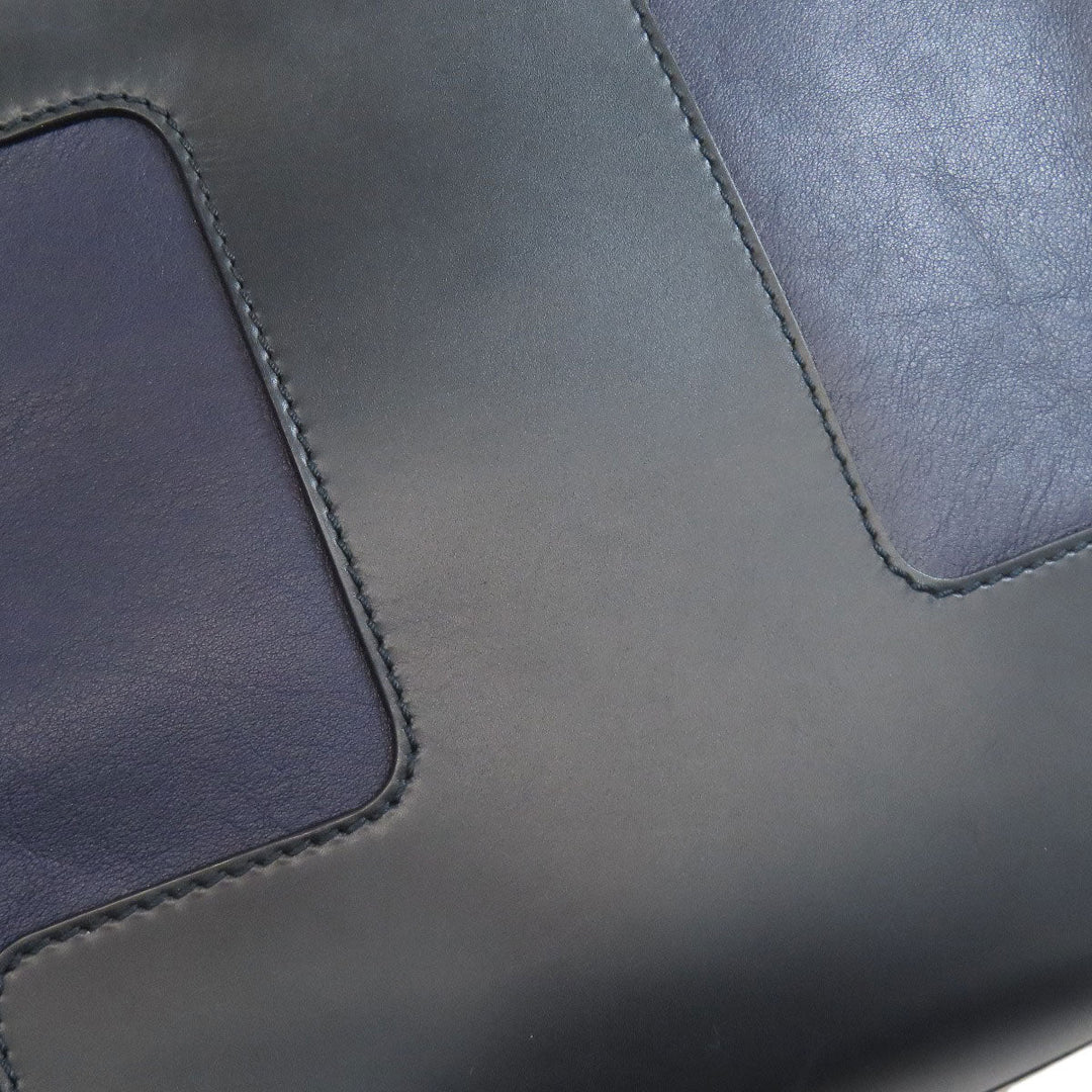 BALLY Shoulder Bag leather Navy logo