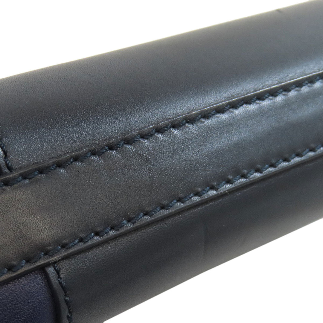 BALLY Shoulder Bag leather Navy logo