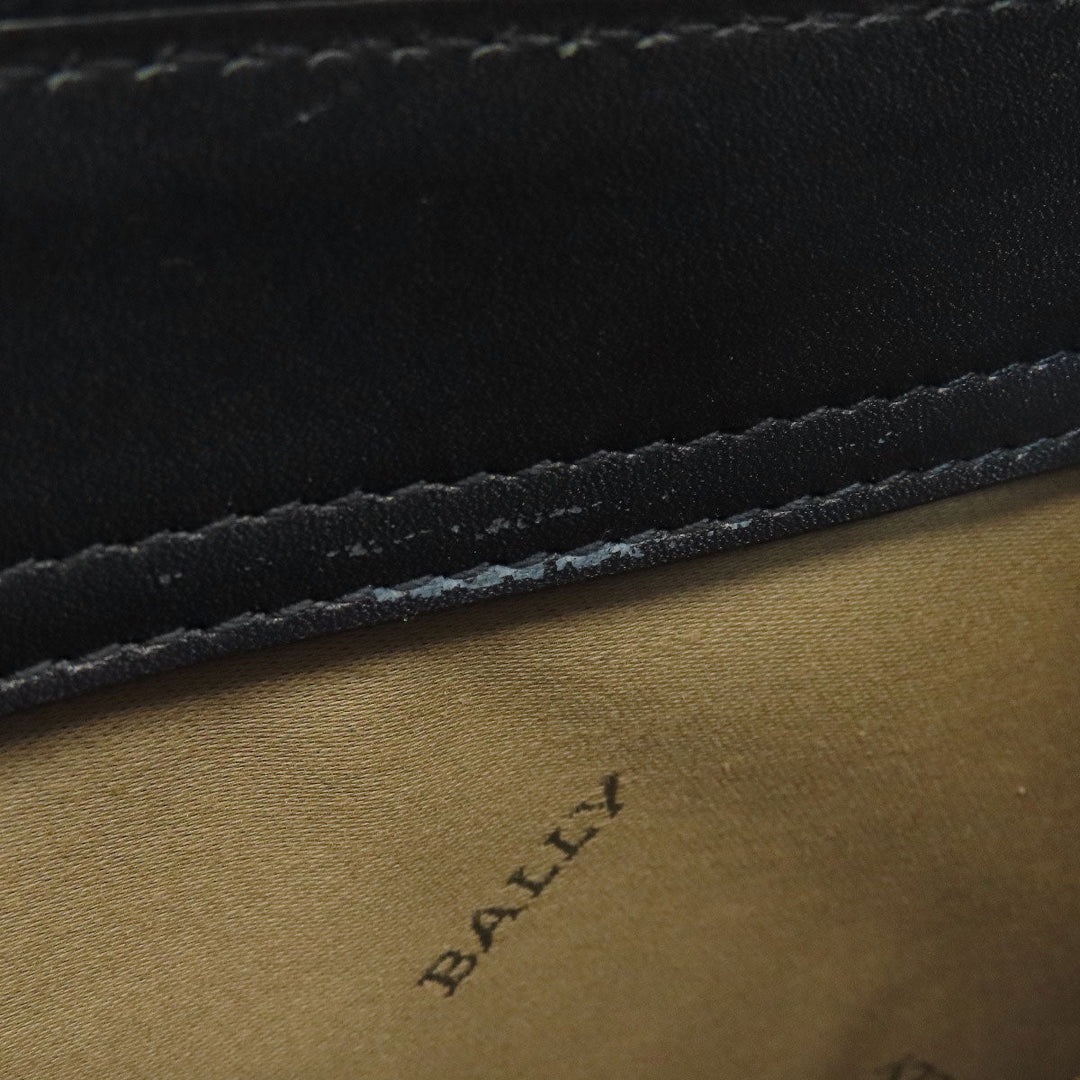 BALLY Shoulder Bag leather Navy logo