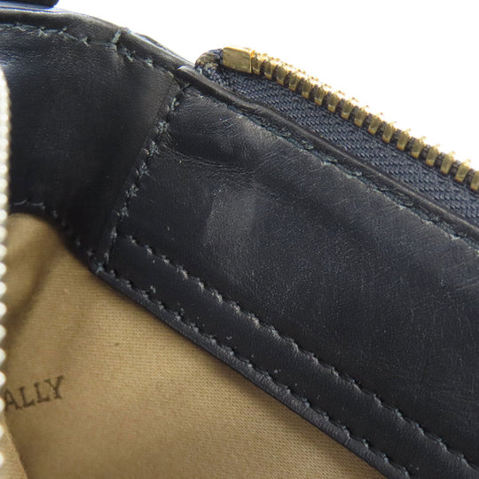 BALLY Shoulder Bag leather Navy logo