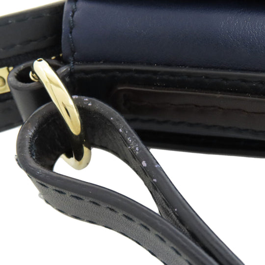BALLY Shoulder Bag leather Navy logo