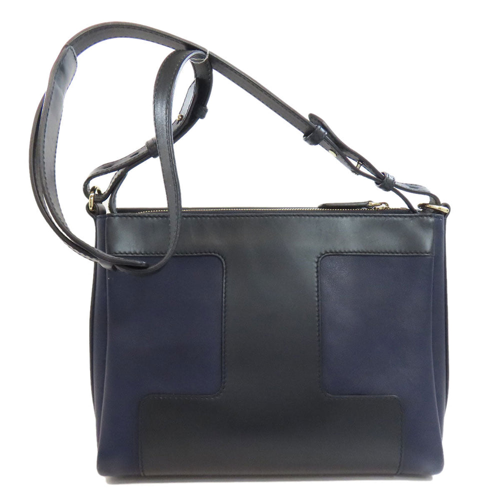 BALLY Shoulder Bag leather Navy logo