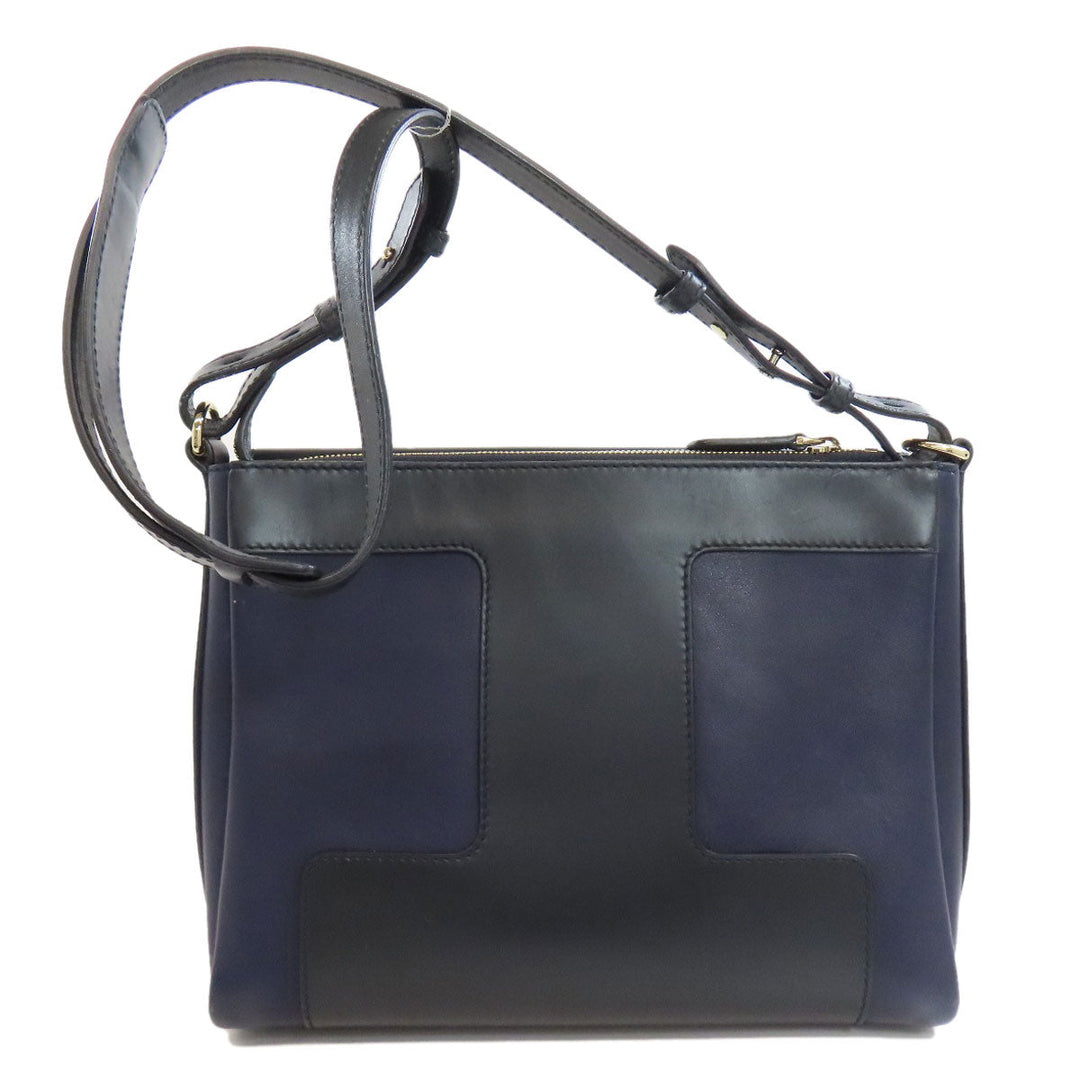 BALLY Shoulder Bag leather Navy logo