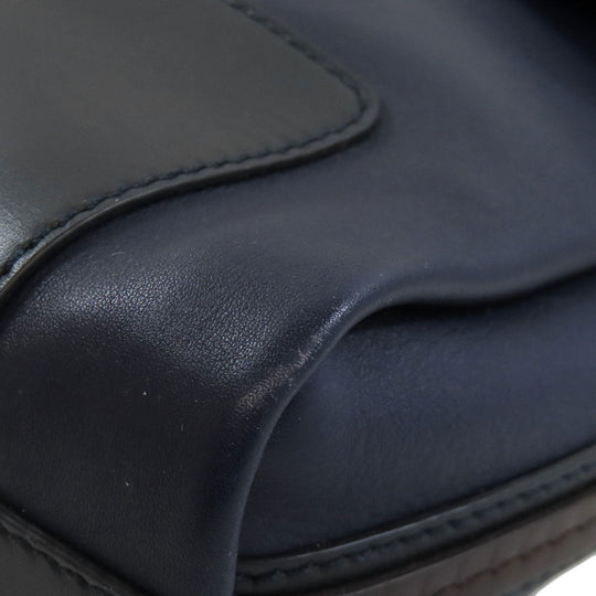 BALLY Shoulder Bag leather Navy logo