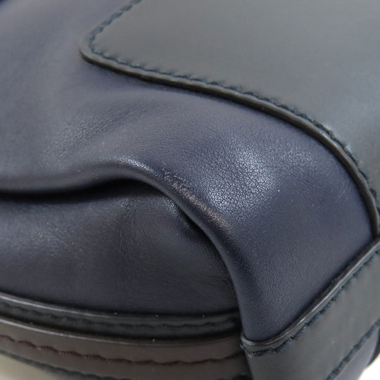 BALLY Shoulder Bag leather Navy logo
