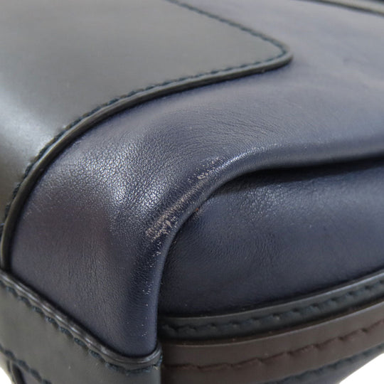 BALLY Shoulder Bag leather Navy logo