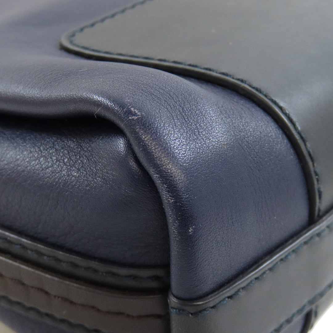 BALLY Shoulder Bag leather Navy logo