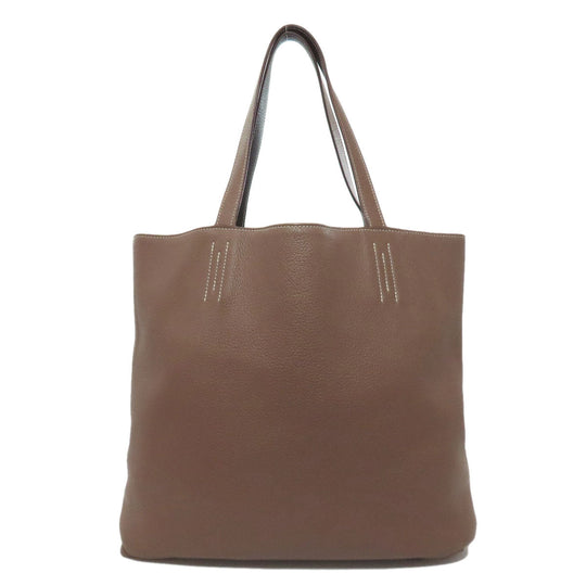 HERMES Tote Bag Taurillon Clemence beige Double Sense 36 Etoupe Women Used Authentic