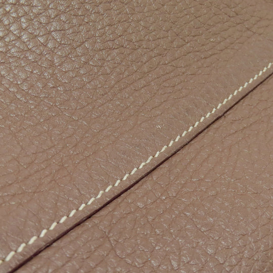 HERMES Tote Bag Taurillon Clemence beige Double Sense 36 Etoupe Women Used Authentic