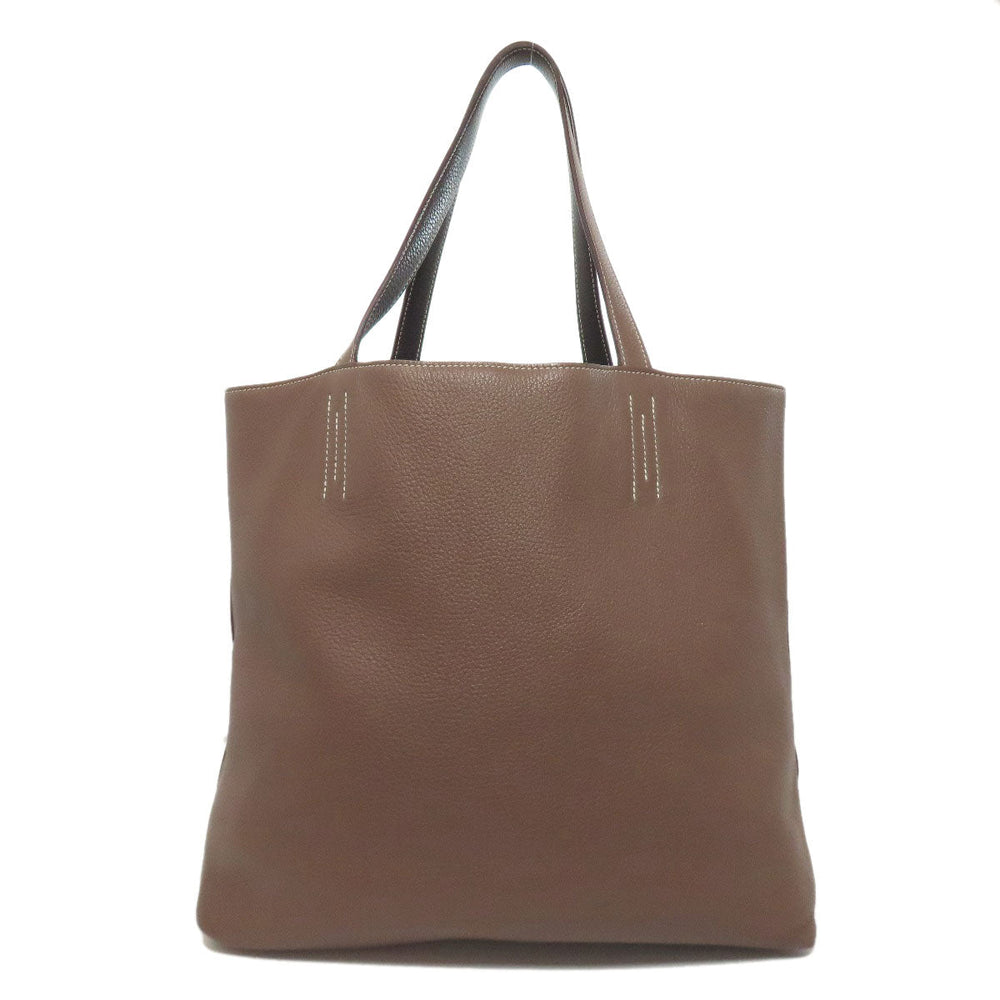 HERMES Tote Bag Taurillon Clemence beige Double Sense 36 Etoupe Women Used Authentic