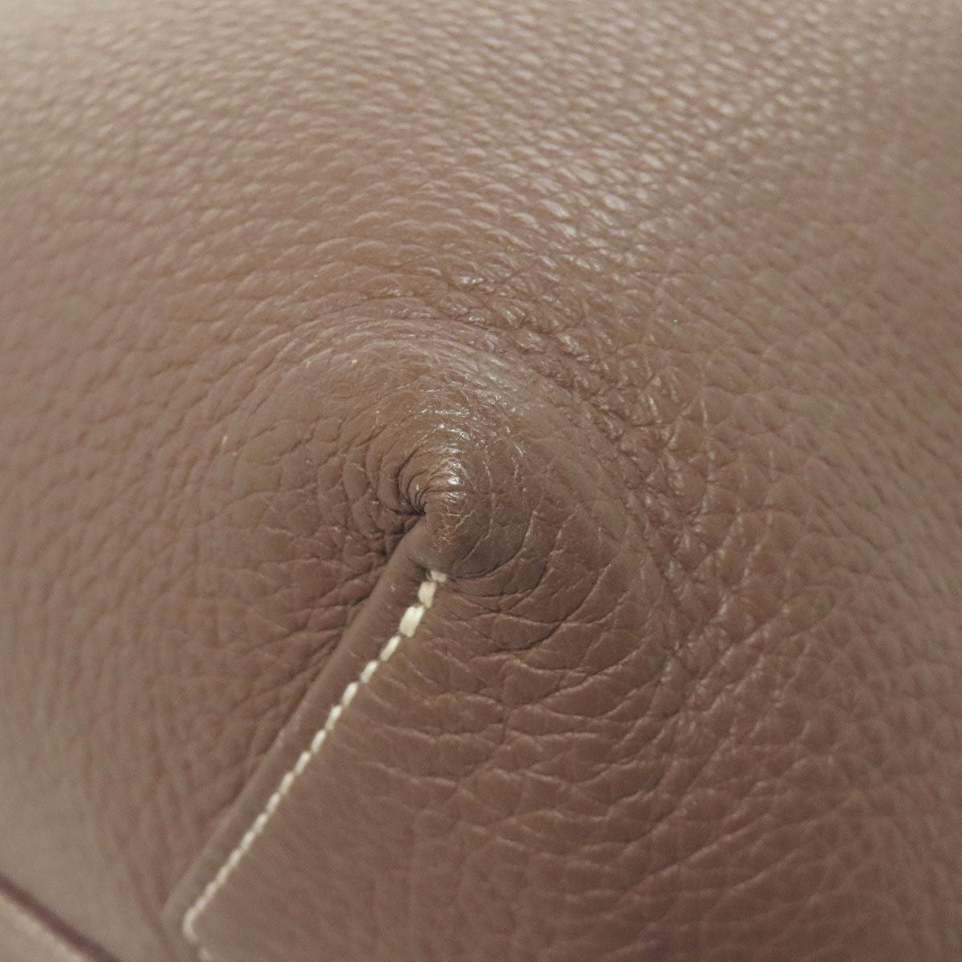 HERMES Tote Bag Taurillon Clemence beige Double Sense 36 Etoupe Women Used Authentic