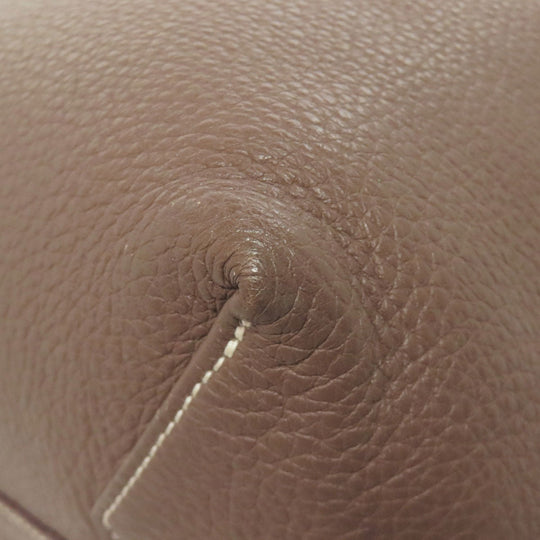 HERMES Tote Bag Taurillon Clemence beige Double Sense 36 Etoupe Women Used Authentic