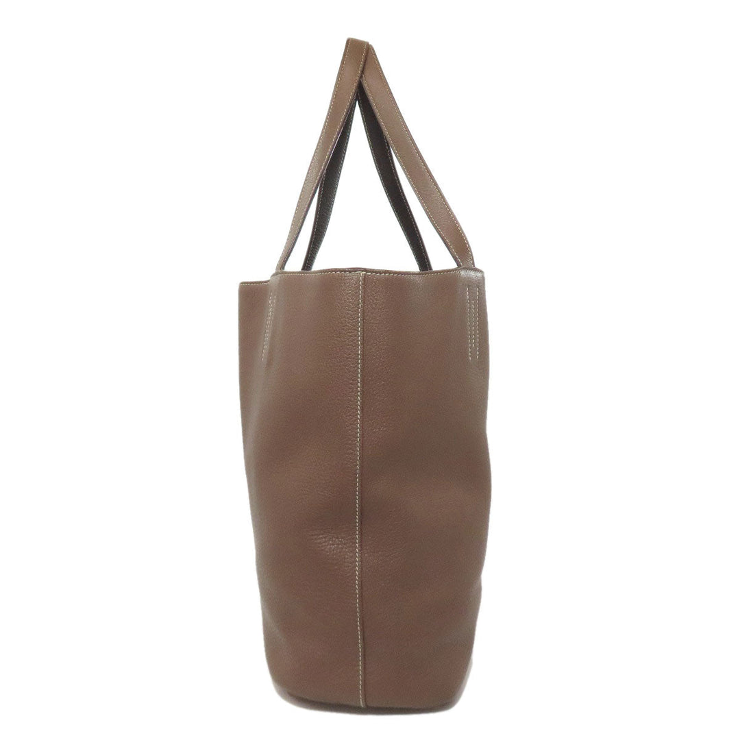 HERMES Tote Bag Taurillon Clemence beige Double Sense 36 Etoupe Women Used Authentic