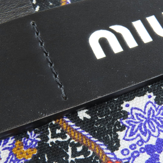 MIUMIU Handbag canvas multicolor Flower motif 2WAY