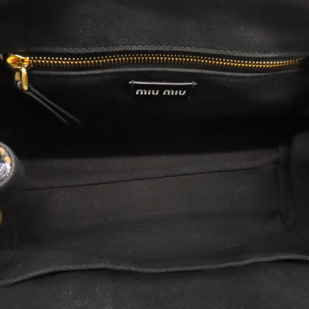 MIUMIU Handbag canvas multicolor Flower motif 2WAY